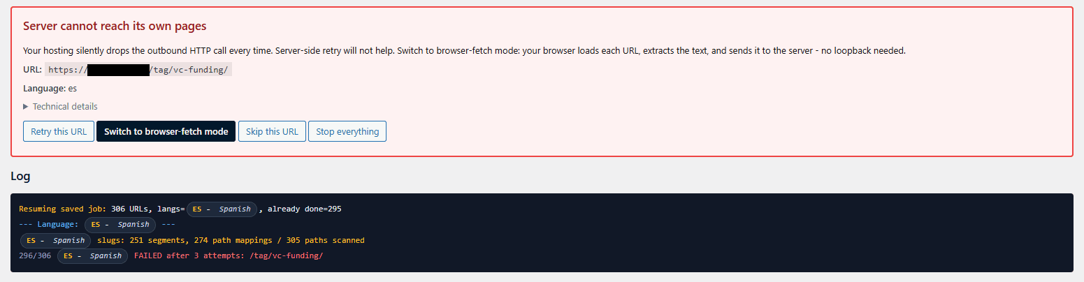 The loopback error